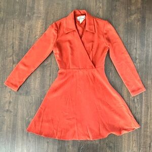 Vintage Oberon Elegant burnt Orange Wrap Dress